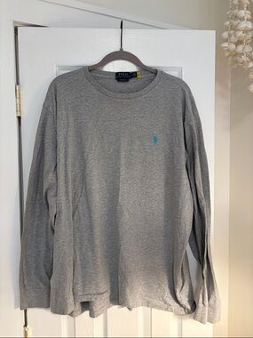 Polo by Ralph Lauren Men's Long-Sleeve Crewneck Shirt - Heather Gray